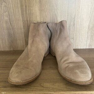 Eileen Fisher Women’s Suede Ankle Booties Zip Comfort Earth Brown Size 10